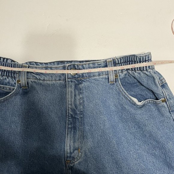 Vintage 90s LL Bean Jeans 16 X 29” Blue High Waist Mom Relaxed Elastic Waist - Picture 4 of 7